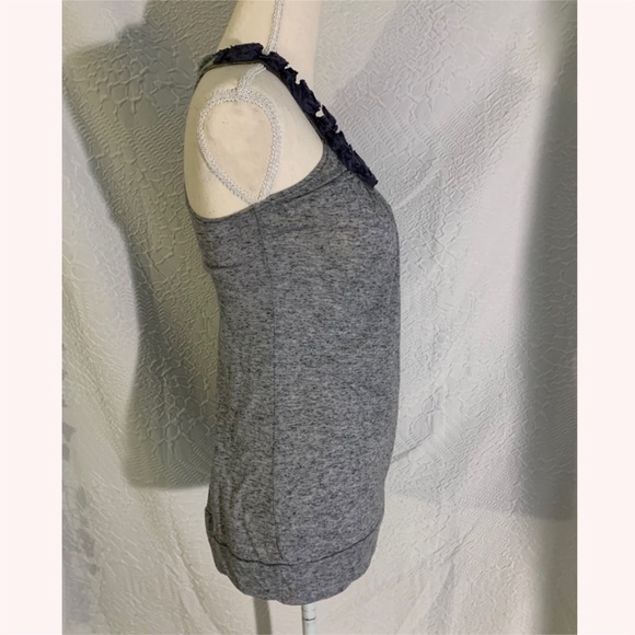 EUC! Buttaus Gray Floral Razor Bank Tank Top! - Picture 2 of 5